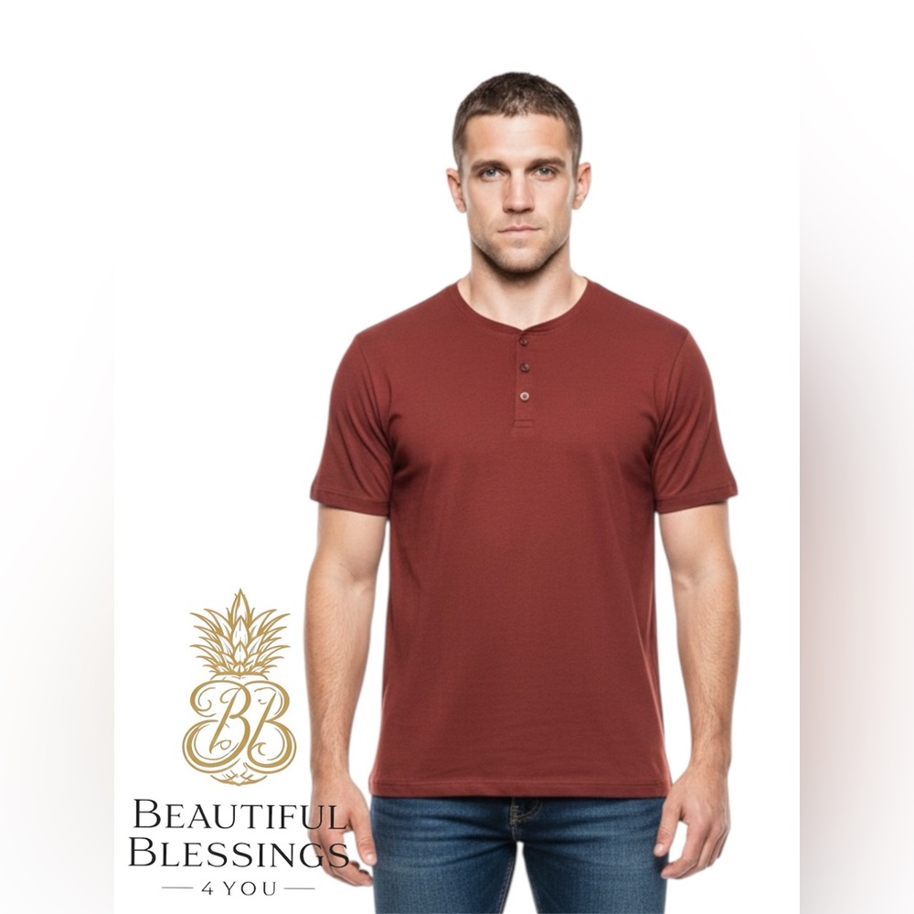 George 3XL/3XG 100% Polyester Rust Colored Buttoned Shirt